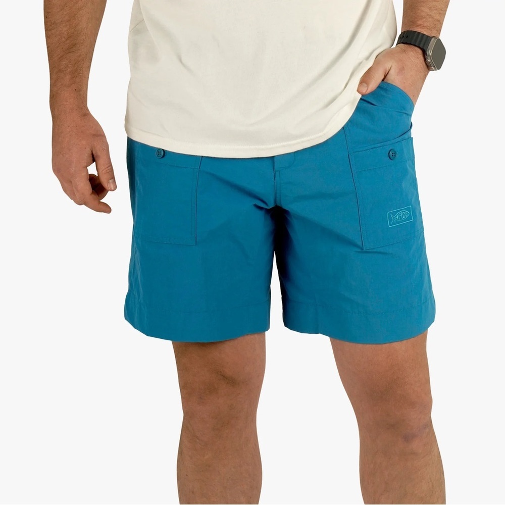 NWT Men’s AFTCO 6 The Original Fishing Short Size 40 6” Celestial Blue Shorts